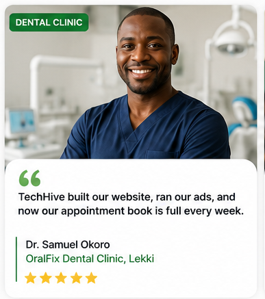 Dental clinic testimonial for TechHive